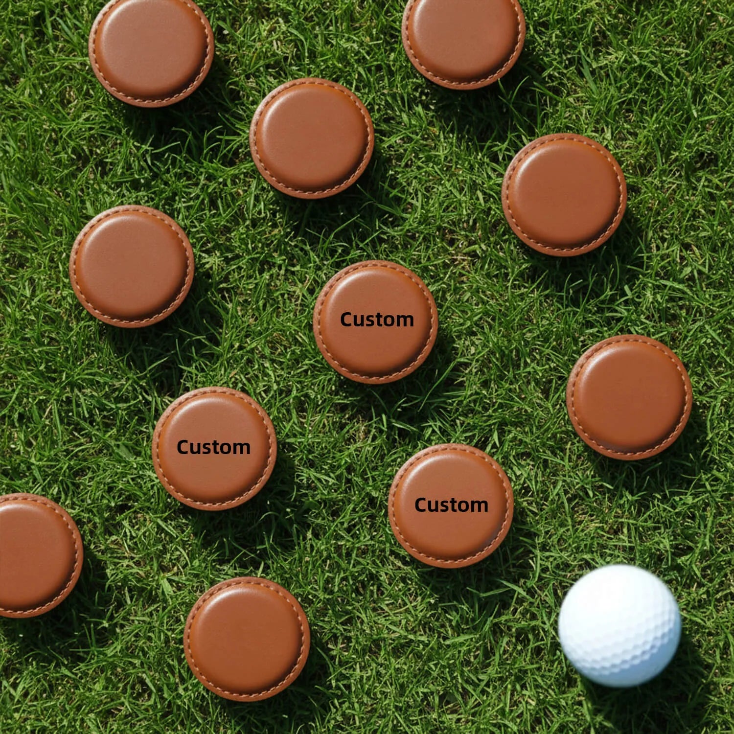 Custom Golf Ball Marker Clip Valentine’s Day Leather Personalized Image Text Golf Marker Clip PrintToucan