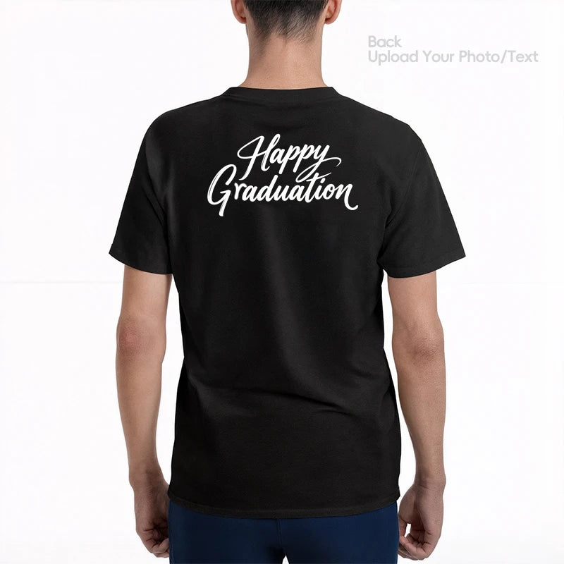 Custom Tee 230g Cotton Short Sleeve Photo Upload Graduation Season PrintToucan