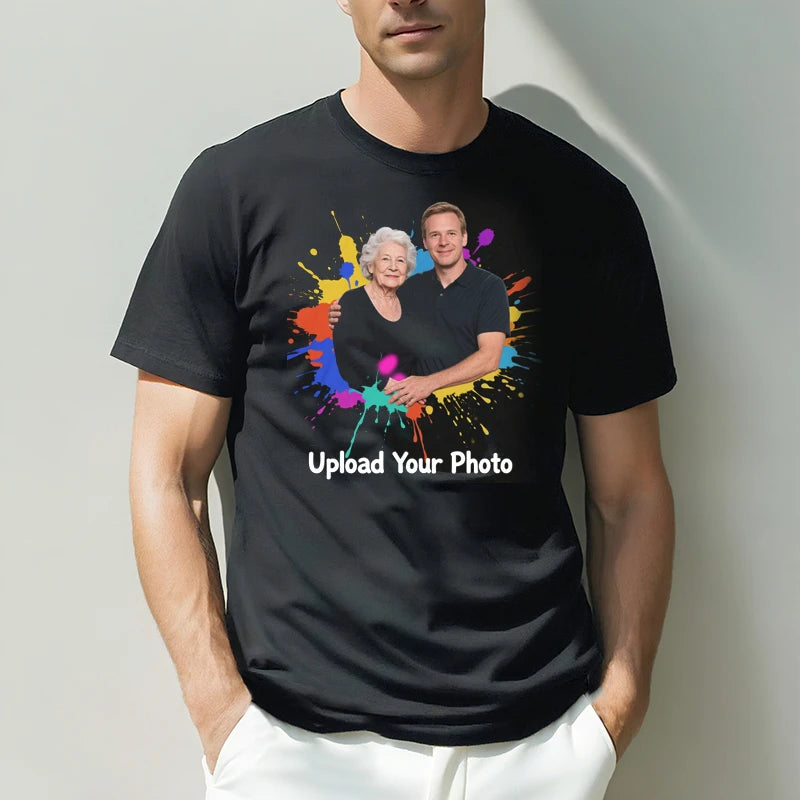 Custom Tee 230g Cotton Short Sleeve Photo Upload Mothers Day PrintToucan