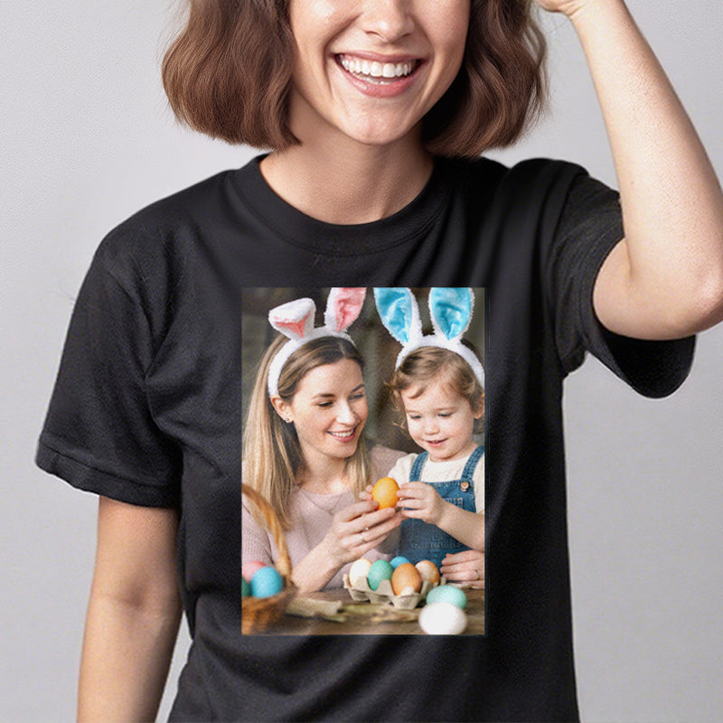 CustomTee 230g cotton short sleeve Photo Upload Easter PrintToucan