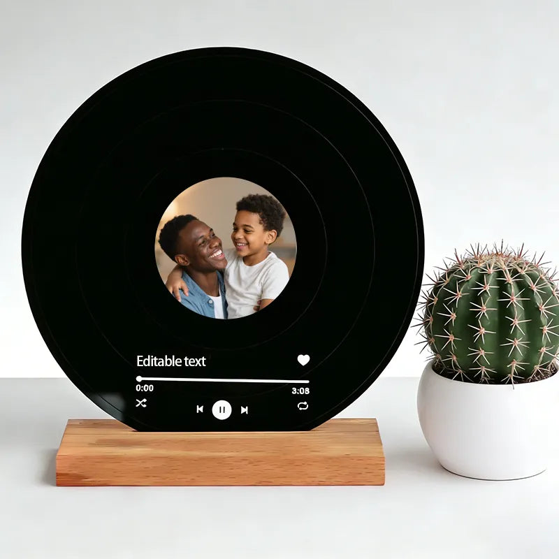 Custom Vinyl Record Ornament Photo & Song Acrylic | Holiday Gift | Vinyl Record With Photo | Made in USA | PrintToucan