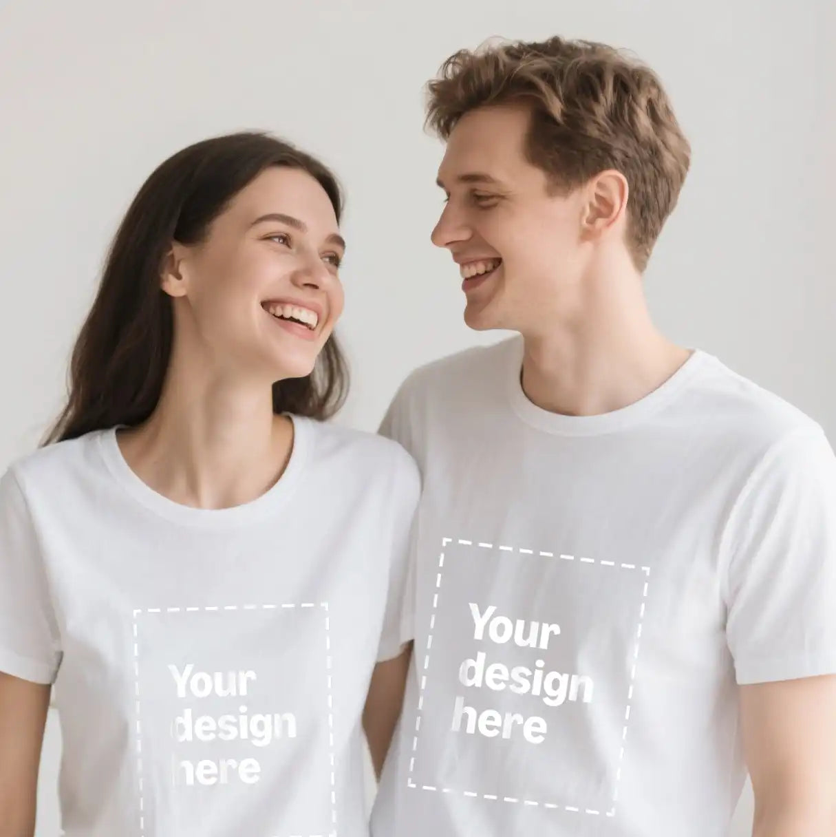 Image Upload Custom Loose T-Shirt with Text | Fast Printing | PrintToucan