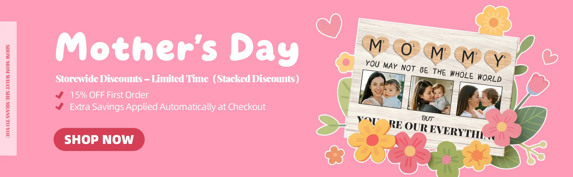 PrintToucan Mother's Day Sitewide Sale - Custom Photo Canvas Prints with 15% Off First Order