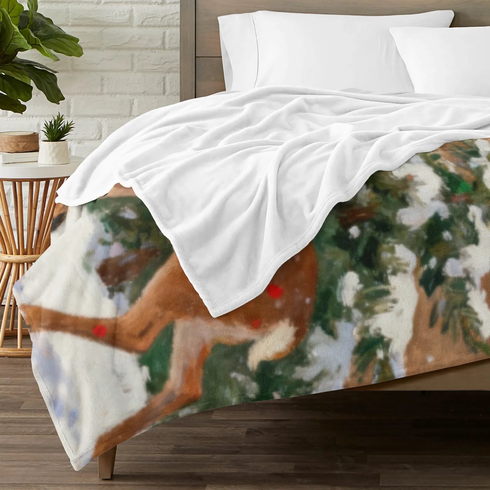 Blankets 1150g Flannel Christmas Holiday Decor Cozy Weighted Baby Blanket | PrintToucan - PrintToucanChrismas Gift150cm x 200cm/60"x80"