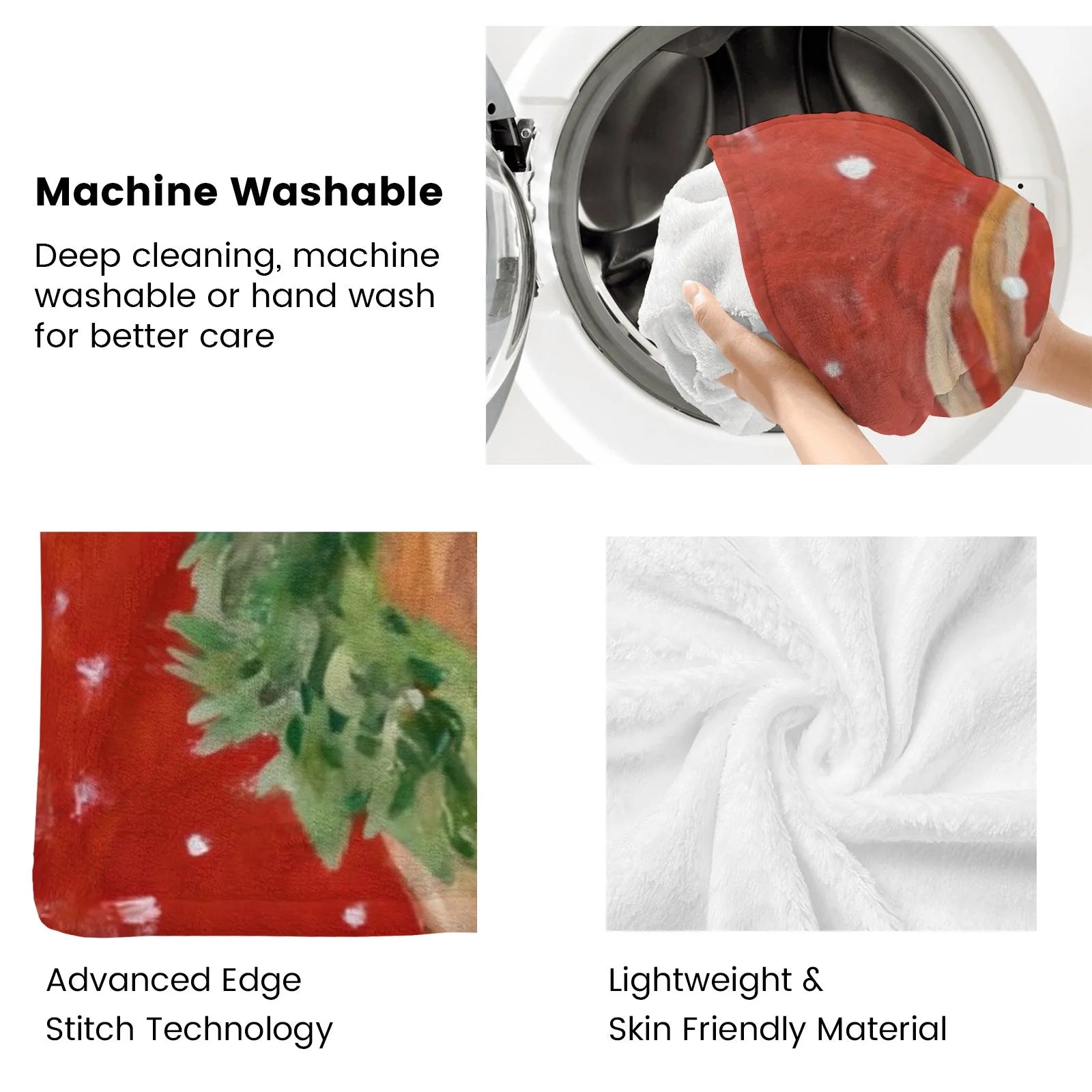 Blankets 1150g Flannel Christmas Reindeer Cozy Throws Weighted Blanket Baby Blanket Holiday Decor PrintToucan - PrintToucanChrismas Gift150cm x 200cm/60"x80"