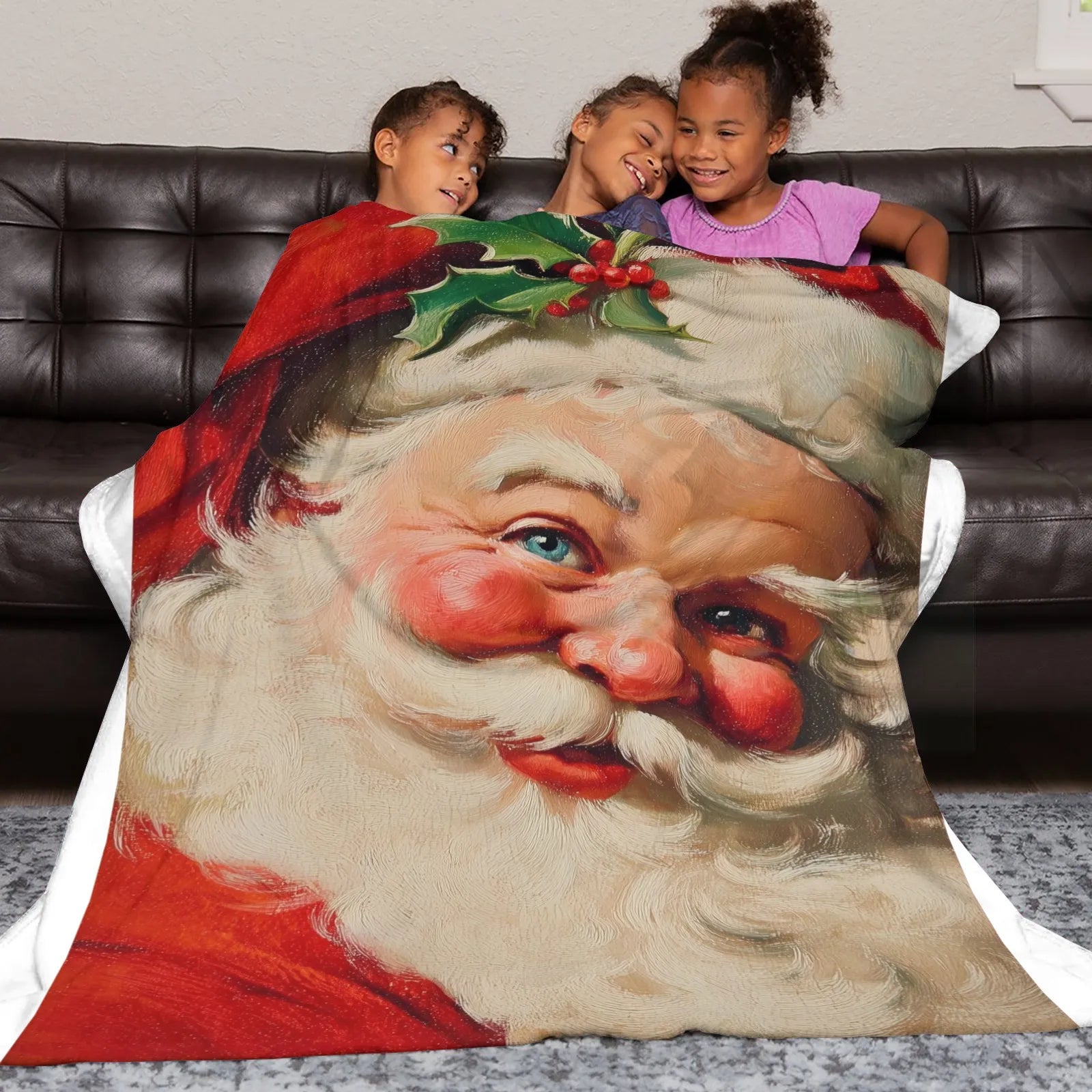 Blankets 1150g Flannel Christmas Santa Design Weighted Baby Blankets | PrintToucan - PrintToucanChrismas Gift150cm x 200cm/60"x80"