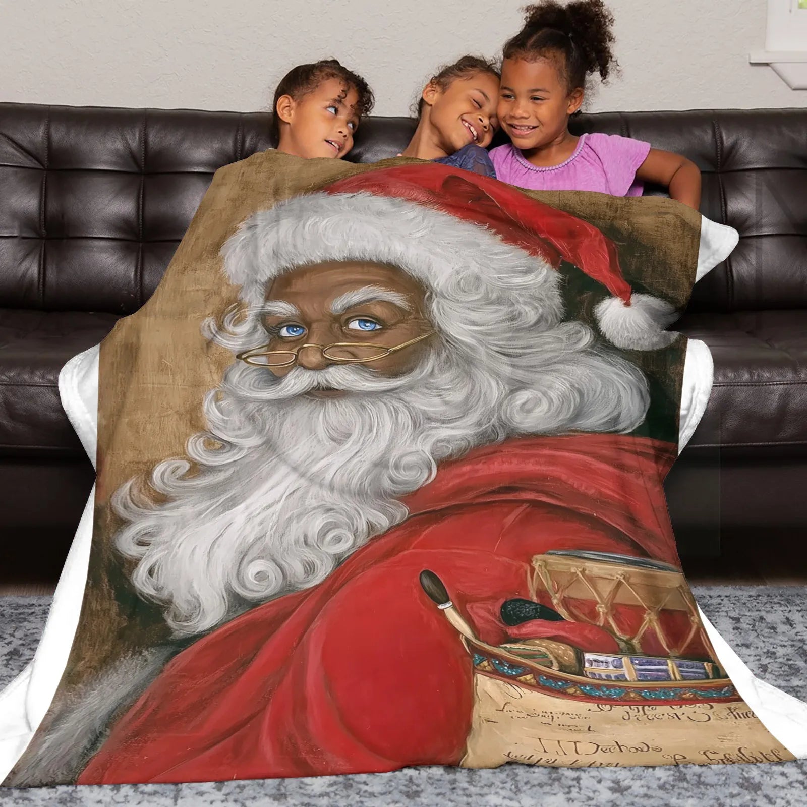 Blankets 1150g Flannel Christmas Santa Design Weighted Baby Blankets PrintToucan - PrintToucanChrismas Gift150cm x 200cm/60"x80"