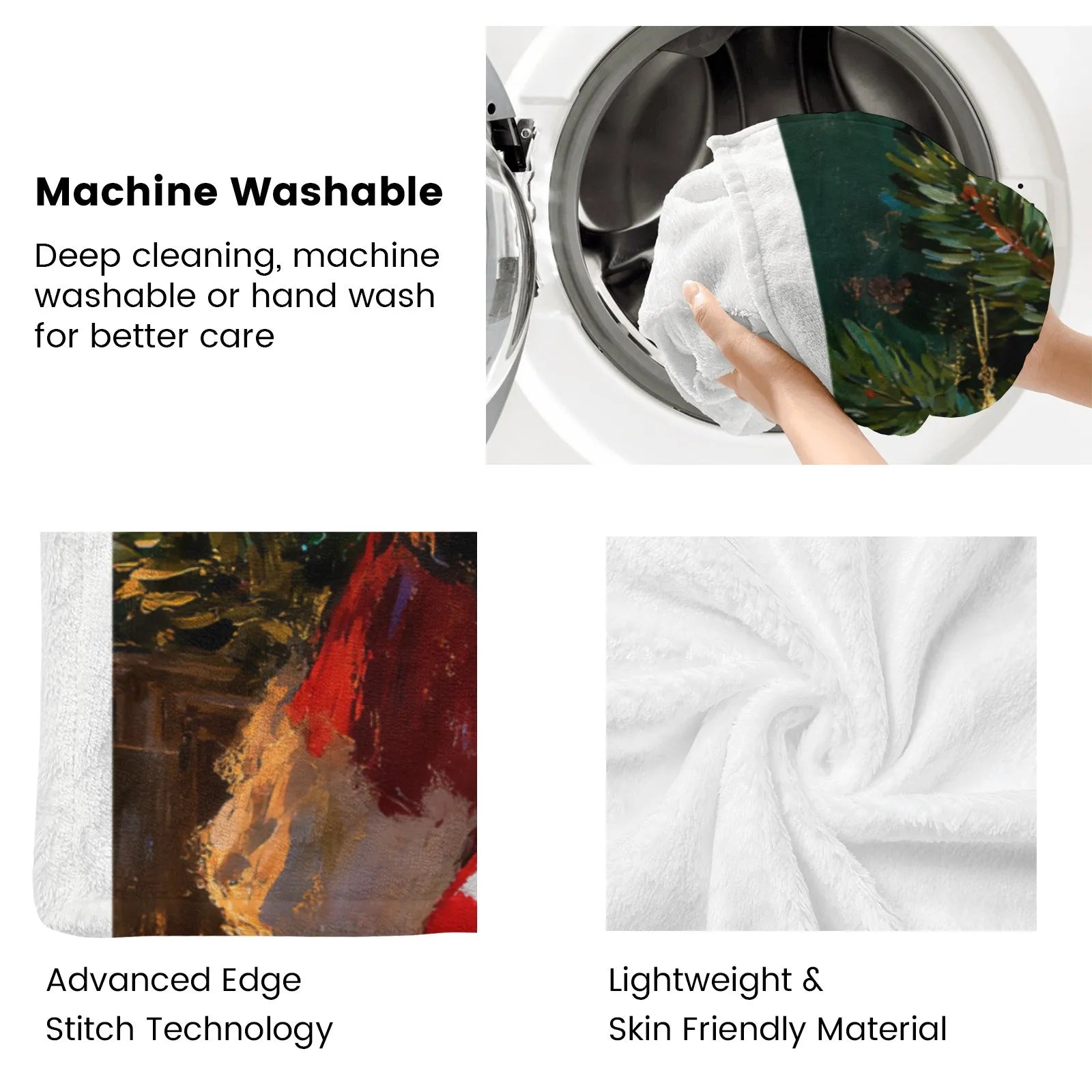 Blankets 1150g Flannel Christmas Santa Gift Scene Weighted Baby Blankets – PrintToucan - PrintToucanChrismas Gift150cm x 200cm/60"x80"