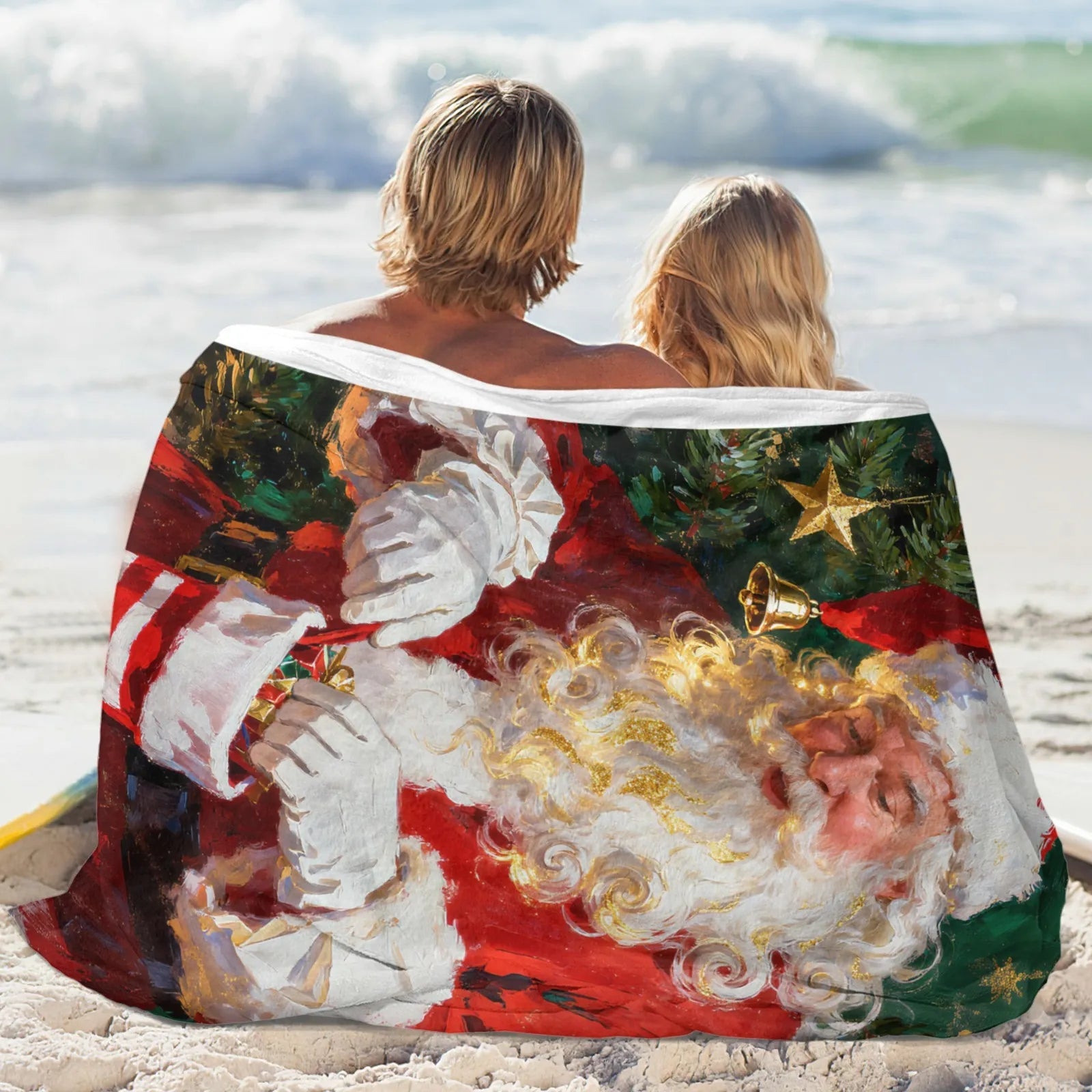 Blankets 1150g Flannel Christmas Santa Gift Scene Weighted Baby Blankets – PrintToucan - PrintToucanChrismas Gift150cm x 200cm/60"x80"
