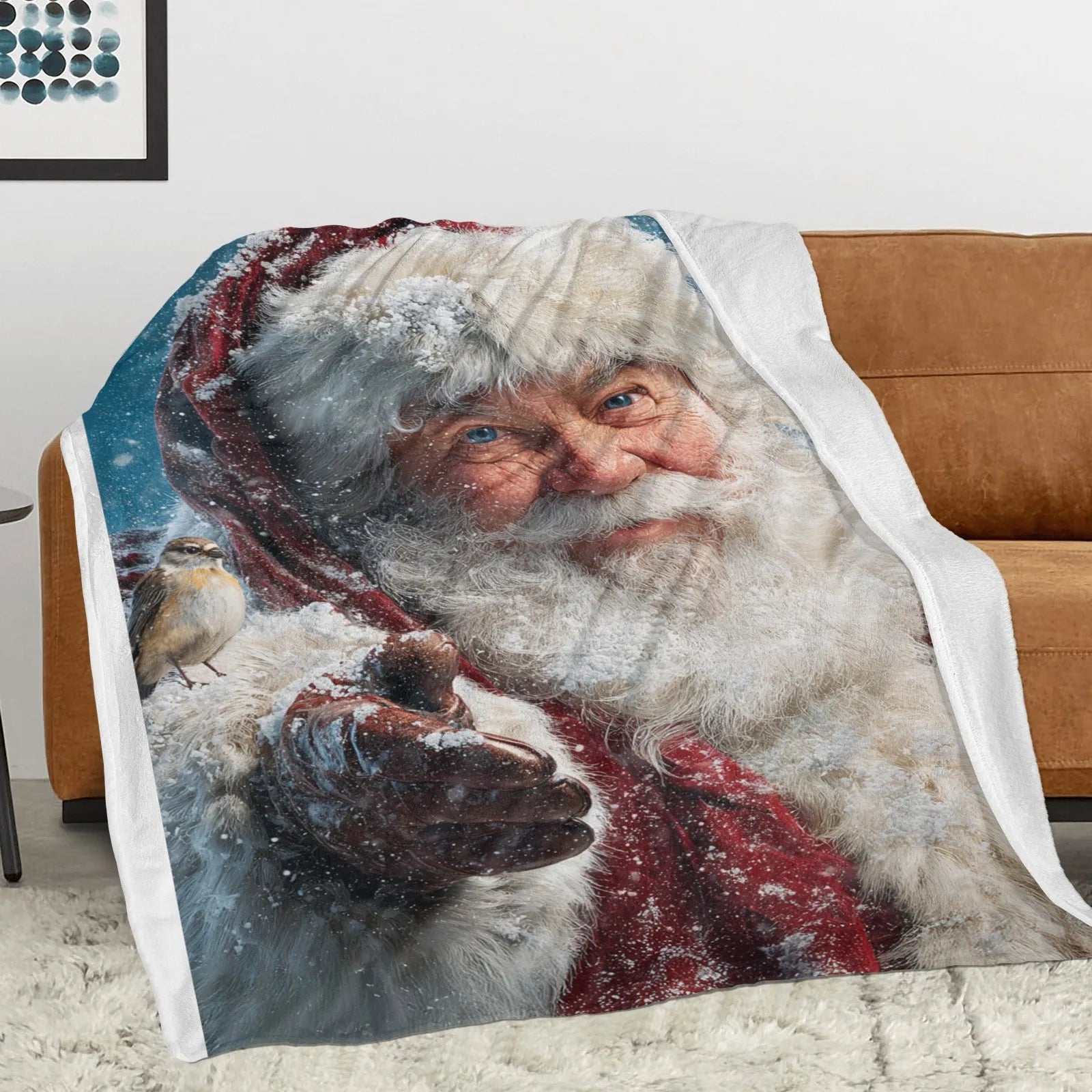 Blankets 1150g Flannel Christmas Santa Snow Scene Weighted Baby Blankets PrintToucan - PrintToucanChrismas Gift150cm x 200cm/60"x80"