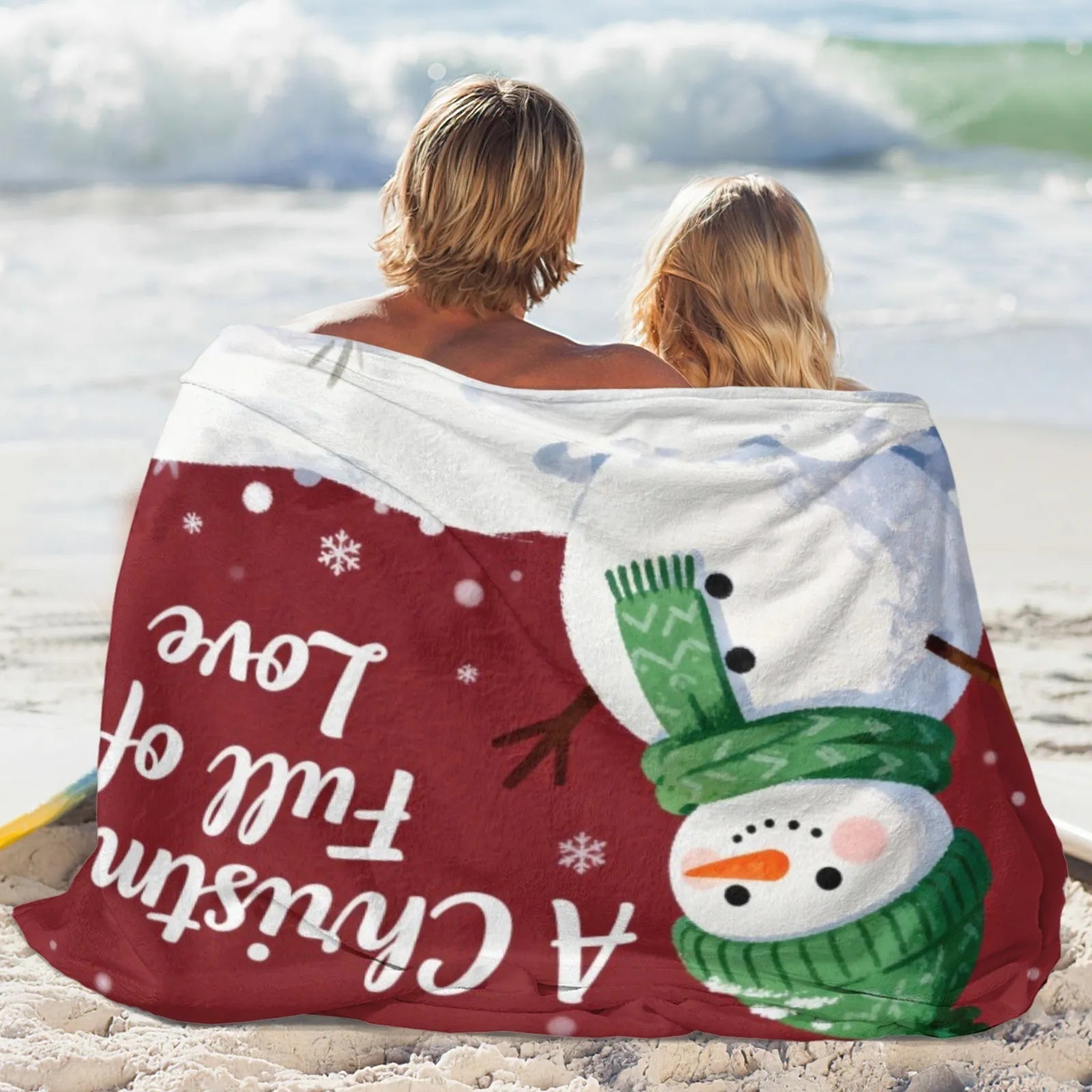 Blankets 1150g Flannel Christmas Snowman Holiday Decor Weighted Blanket Baby Blanket | PrintToucan - PrintToucanChrismas Gift150cm x 200cm/60"x80"