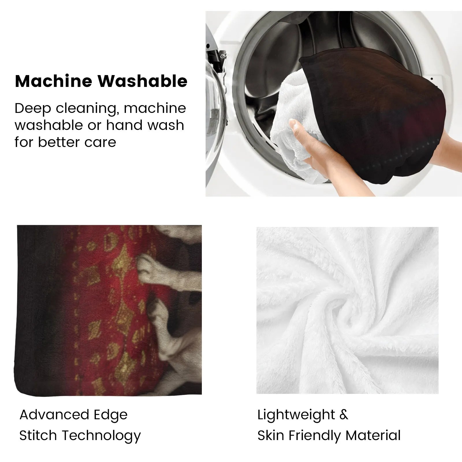 Blankets 1150g Flannel Christmas Theme Santa With Magic Book & Dogs Weighted Baby Blankets PrintToucan - PrintToucanChrismas Gift150cm x 200cm/60"x80"