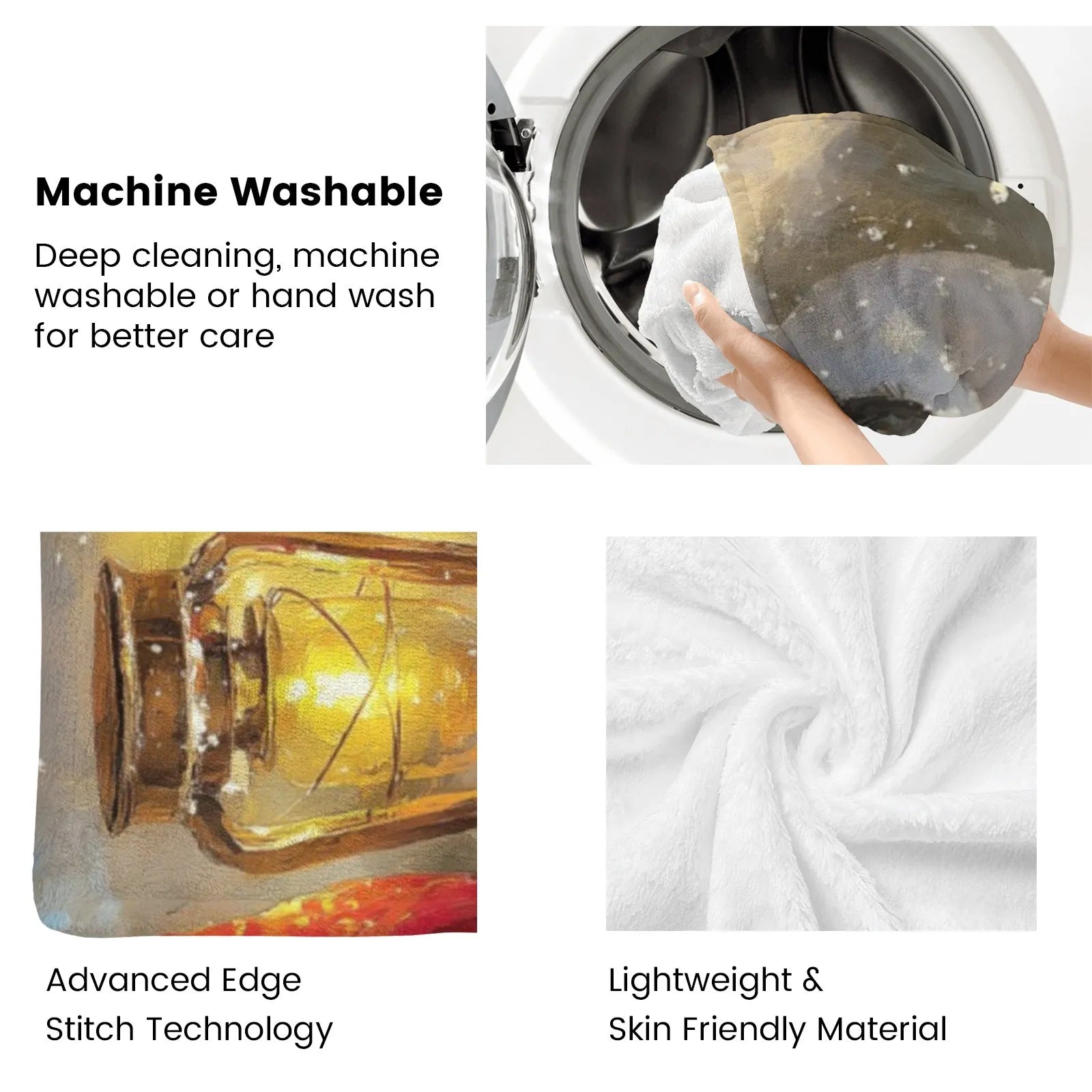 Blankets 1150g Flannel Christmas Theme Snowman With Lights Scene Weighted Baby Blankets PrintToucan - PrintToucanChrismas Gift150cm x 200cm/60"x80"