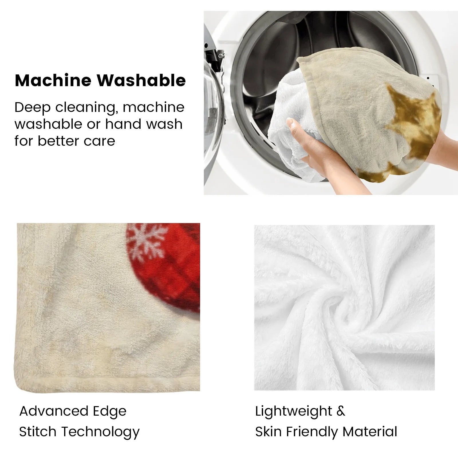 Blankets 1150g Flannel Christmas Themed Cozy Holiday Home Decor Weighted Blanket Baby Blanket | PrintToucan - PrintToucanChrismas Gift150cm x 200cm/60"x80"