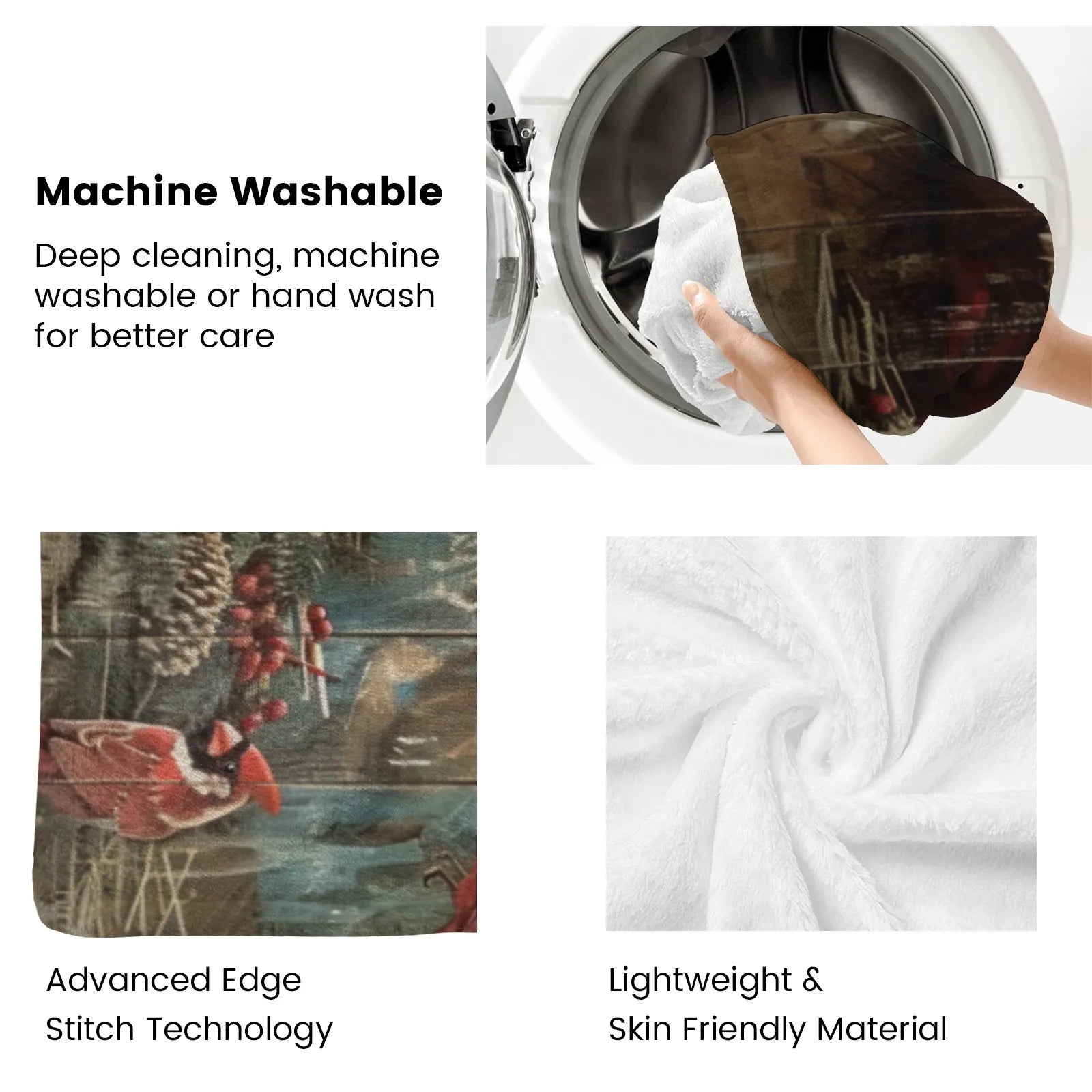 Blankets 1150g Flannel Christmas Vintage Santa Nativity Scene Weighted Baby Blanket Holiday Home Decor PrintToucan - PrintToucanChrismas Gift150cm x 200cm/60"x80"