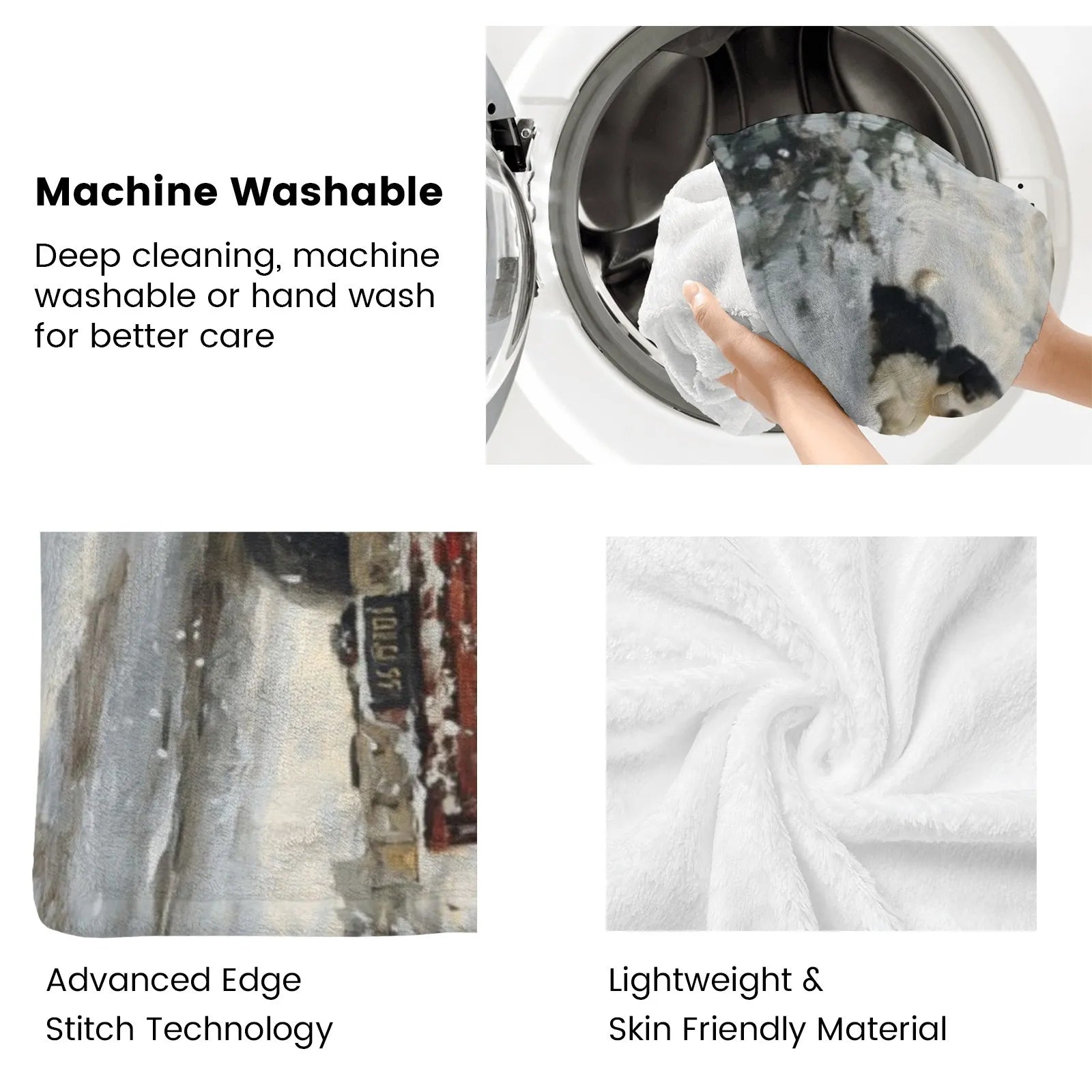 Blankets 1150g Flannel Christmas Winter Truck & Puppy Scene Weighted Baby Blankets PrintToucan Made In USA - PrintToucanChrismas Gift150cm x 200cm/60"x80"