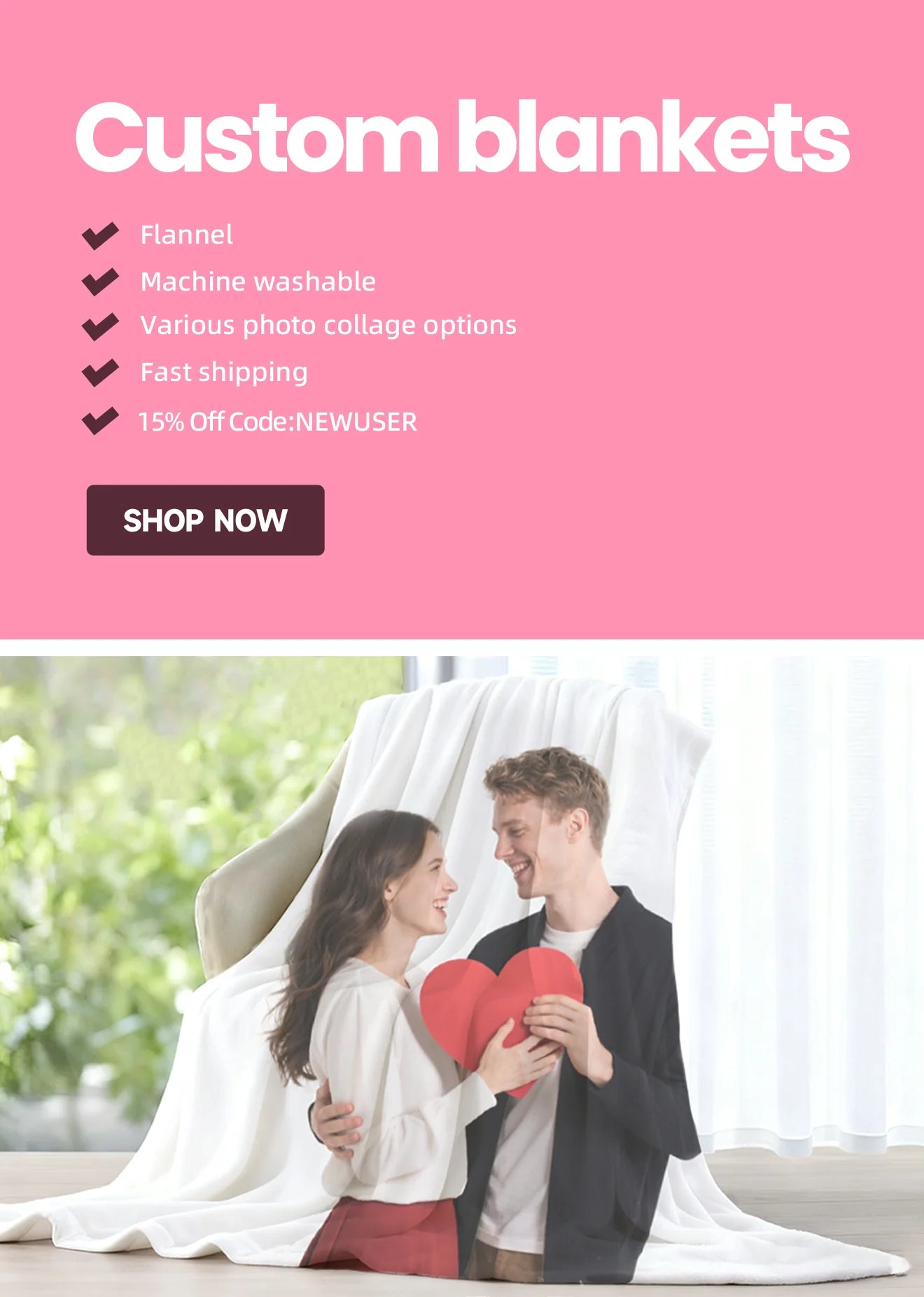 Custom Photo Blanket - Soft Personalized Custom Blanket (Ideal for Gifting, Home Use or Custom Baby Blankets