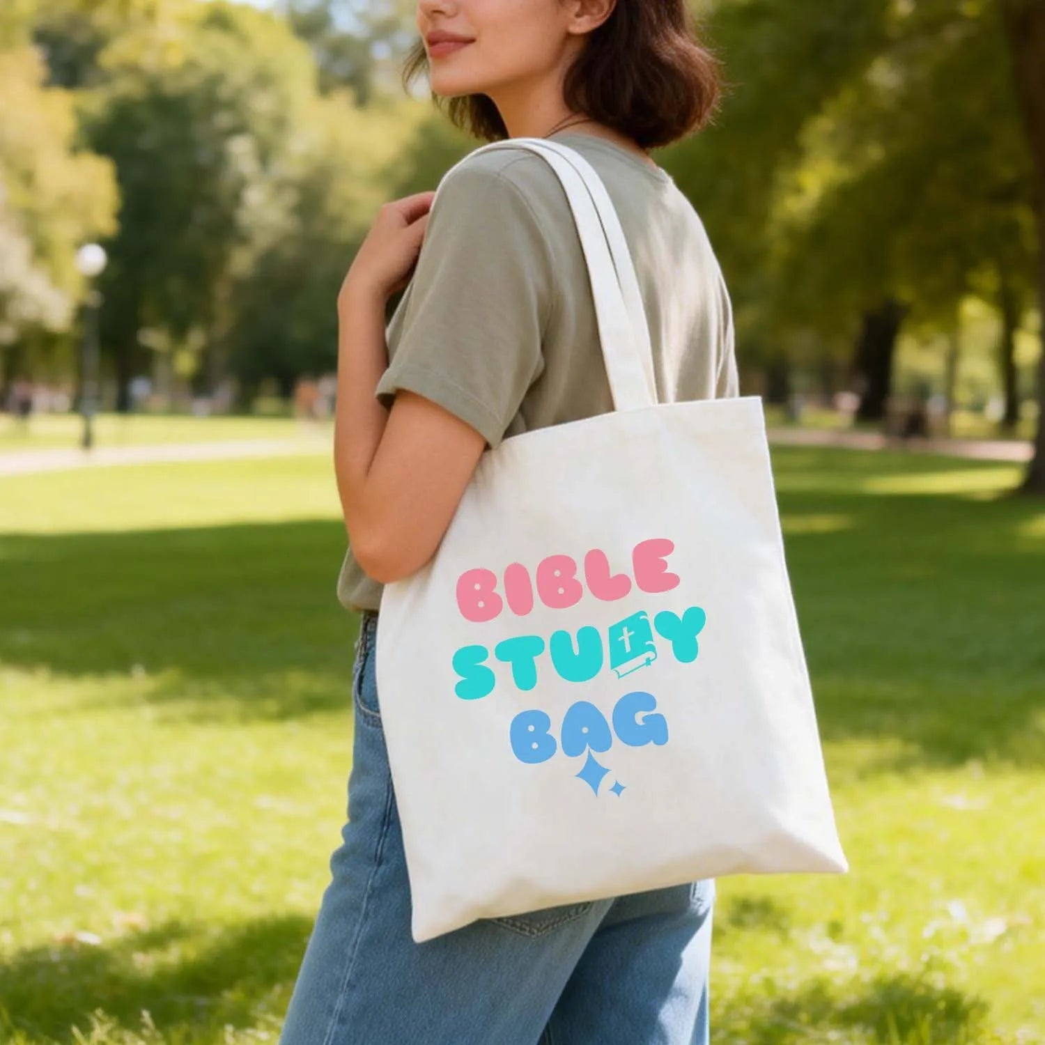 Canvas Bag Canvas Christian Bag Bible Study Bag Christian Gift Canvas Tote Bags PrintToucan - PrintToucanChristianPrinttoucan-13.8x15.7inch(35x40)cm