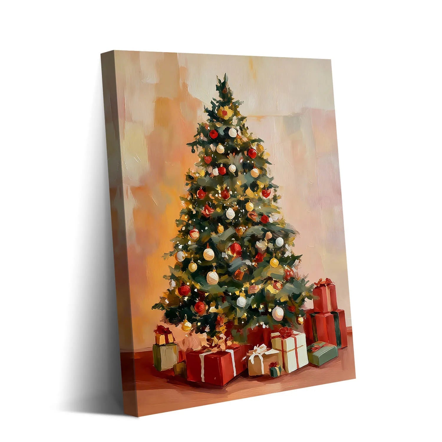Canvas Prints Canvas Wall Art Christmas Tree With Gifts Holiday Home Decor Oil Painting Style Seasonal Art | PrintToucan - PrintToucanChrismas Gift