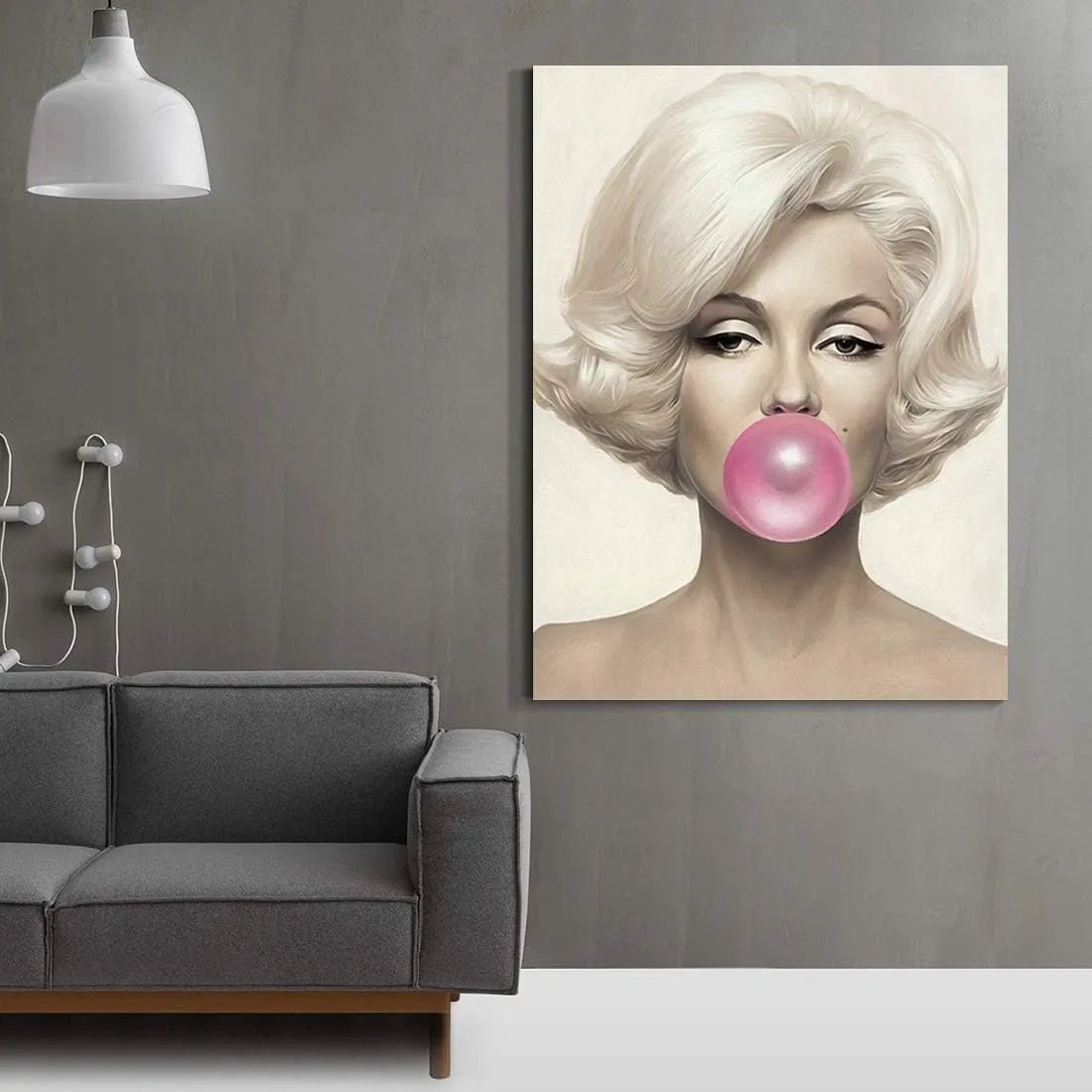Canvas Prints Canvas Wall Art Marilyn Monroe Pink Bubblegum Vintage Home Decor Modern Aesthetic PrintToucan - PrintToucanChrismas Gift