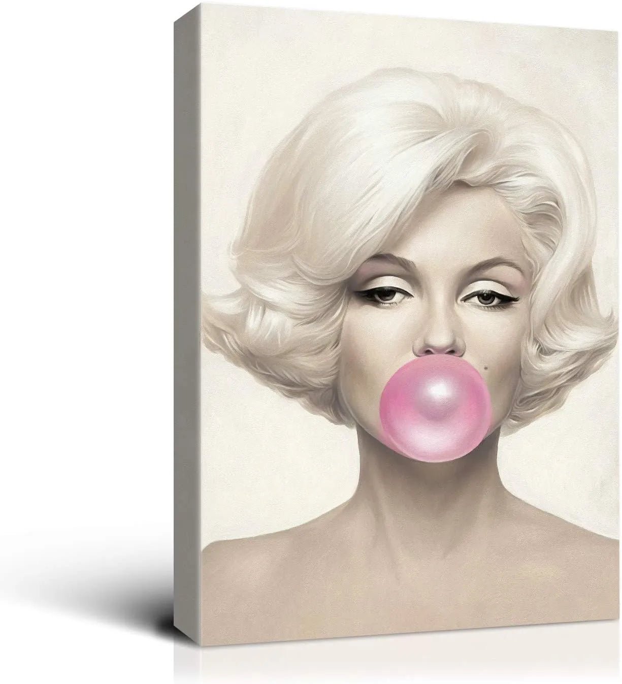 Canvas Prints Canvas Wall Art Marilyn Monroe Pink Bubblegum Vintage Home Decor Modern Aesthetic PrintToucan - PrintToucanChrismas Gift