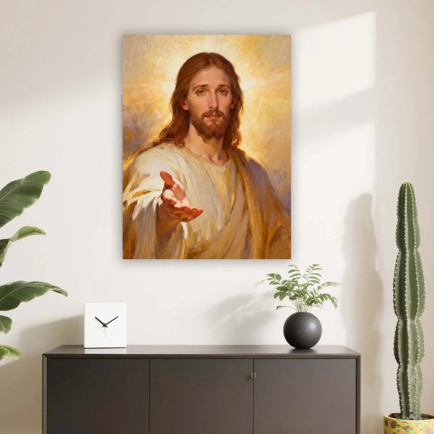 Canvas Prints Christian Wall Art Jesus Christ Reaching Out Hand Traditional Oil Painting Home Decor PrintToucan - PrintToucanChristianPrinttoucan-12 x 16-1.5‘’
