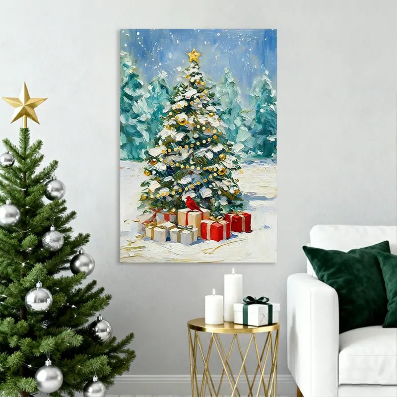 Canvas Prints Christmas Tree Snow Scene Holiday Home Decor Wall Art | PrintToucan - PrintToucanHome Decor