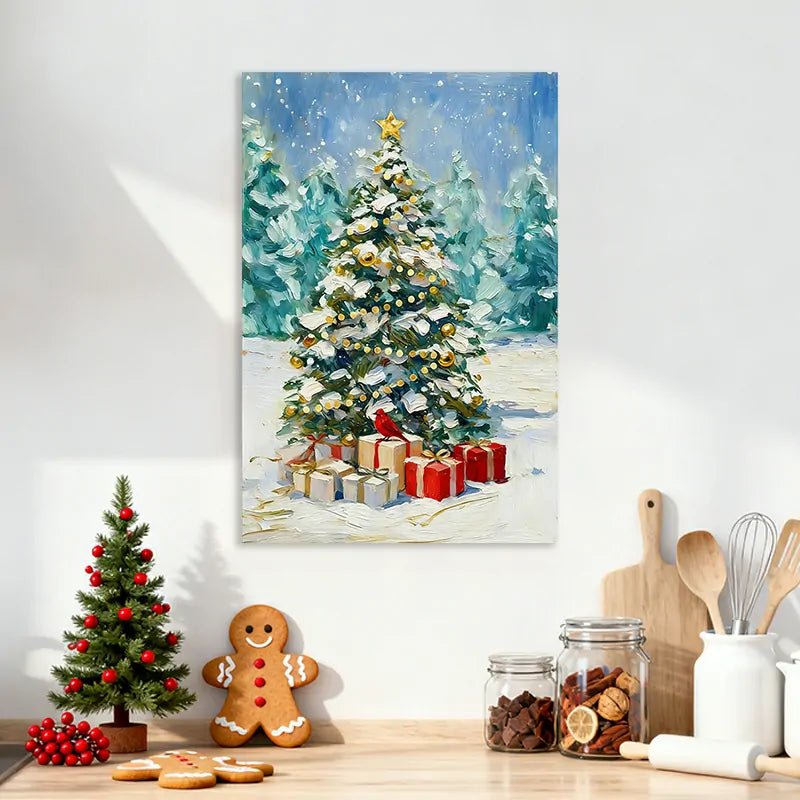 Canvas Prints Christmas Tree Snow Scene Holiday Home Decor Wall Art | PrintToucan - PrintToucanHome Decor