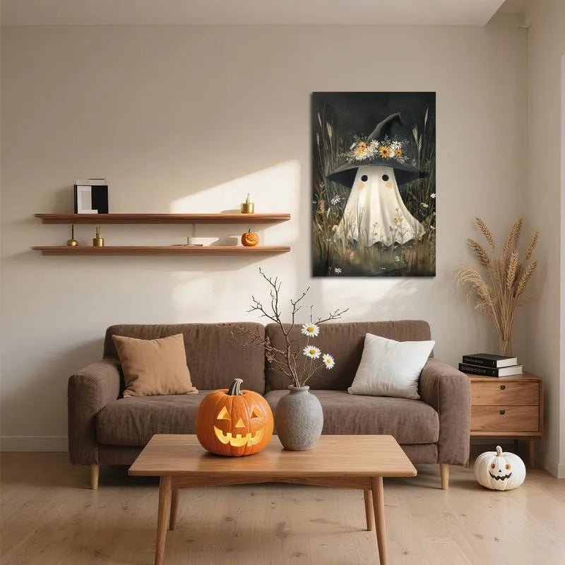 Canvas Prints Cute Ghost with Lantern Halloween Art Home Decor Wall Art Made in USA | PrintToucan - PrintToucanHome Decor1731707806873981765