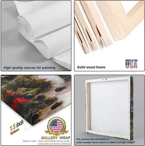 Canvas Prints Horizontal Rustic Holiday Cottage Christmas Scene Wall Art Home Décor Made in USA | PrintToucan - PrintToucanChrismas Gift