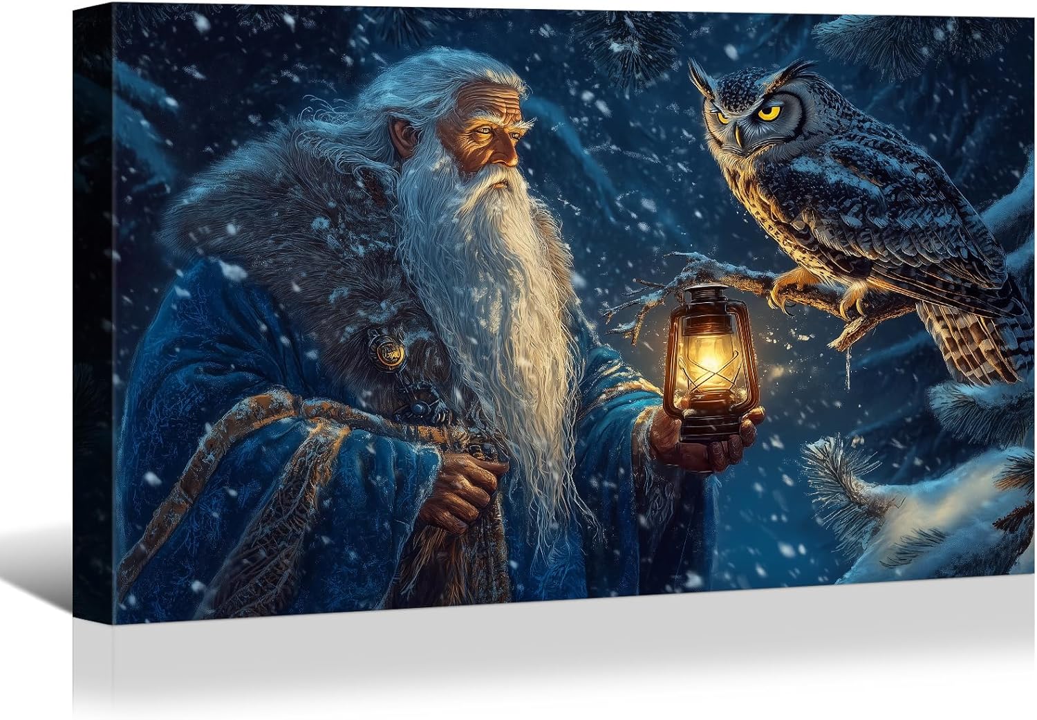 Canvas Prints Pink Santa Claus Vintage Christmas Wall Art Home Decor Holiday Painting PrintToucan - PrintToucan