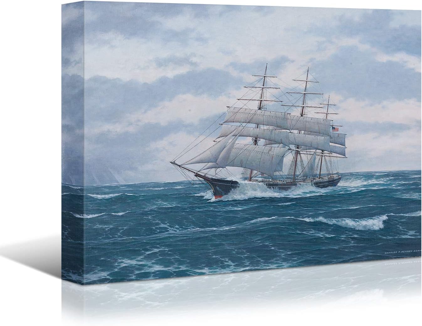 Canvas Prints Premium Ocean Theme Sailboats Wall Art Home Decor & Wall Art - PrintToucan - PrintToucanCphy-116-16L" x 12W"-1.5inch