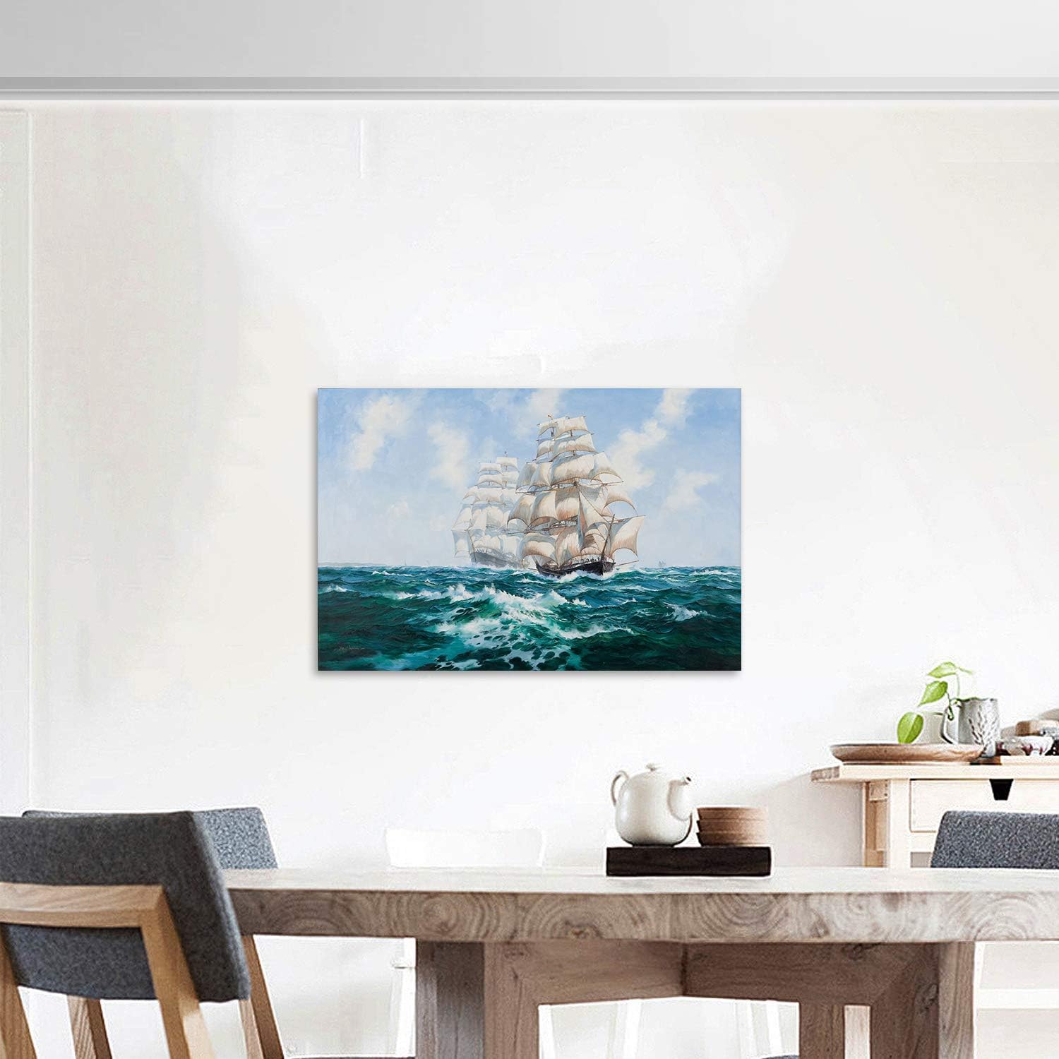 Canvas Prints Premium Ocean Theme Sailboats Wall Art Home Decor & Wall Art - PrintToucan - PrintToucanCphy-133-16L" x 1.5W"-1.5inch