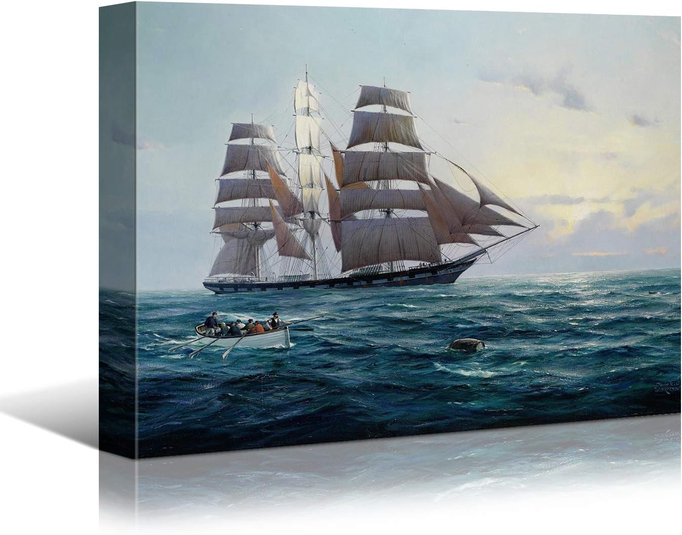 Canvas Prints Premium Ocean Theme Sailboats Wall Art Home Decor & Wall Art - PrintToucan - PrintToucanCphy-118-16L" x 12W"-1.5inch