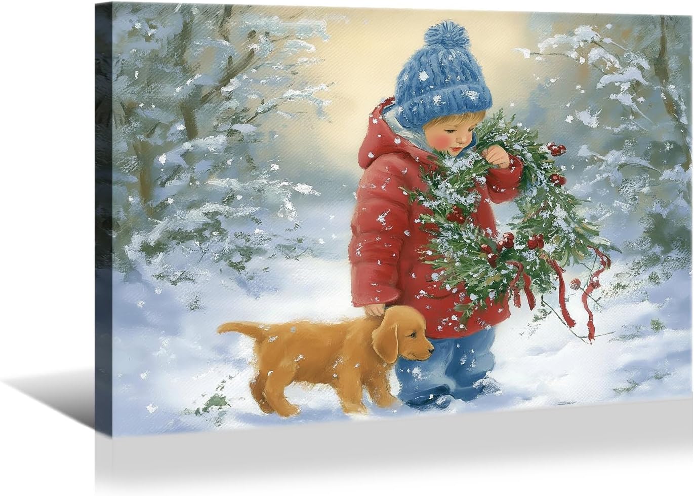 Canvas Prints Santa Chased By Police Car Christmas Theme Home Decor Wall Art Dimpoli - PrintToucanDMDSDJ001-32"Wx16"H-1.5inch