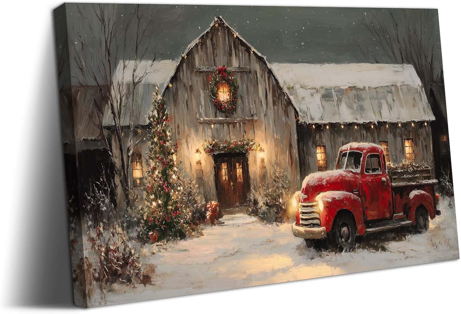 Canvas Prints Santa Chased By Police Car Christmas Theme Home Decor Wall Art Dimpoli - PrintToucanDMDSDJ003-32"L x 16"W-1.5inch