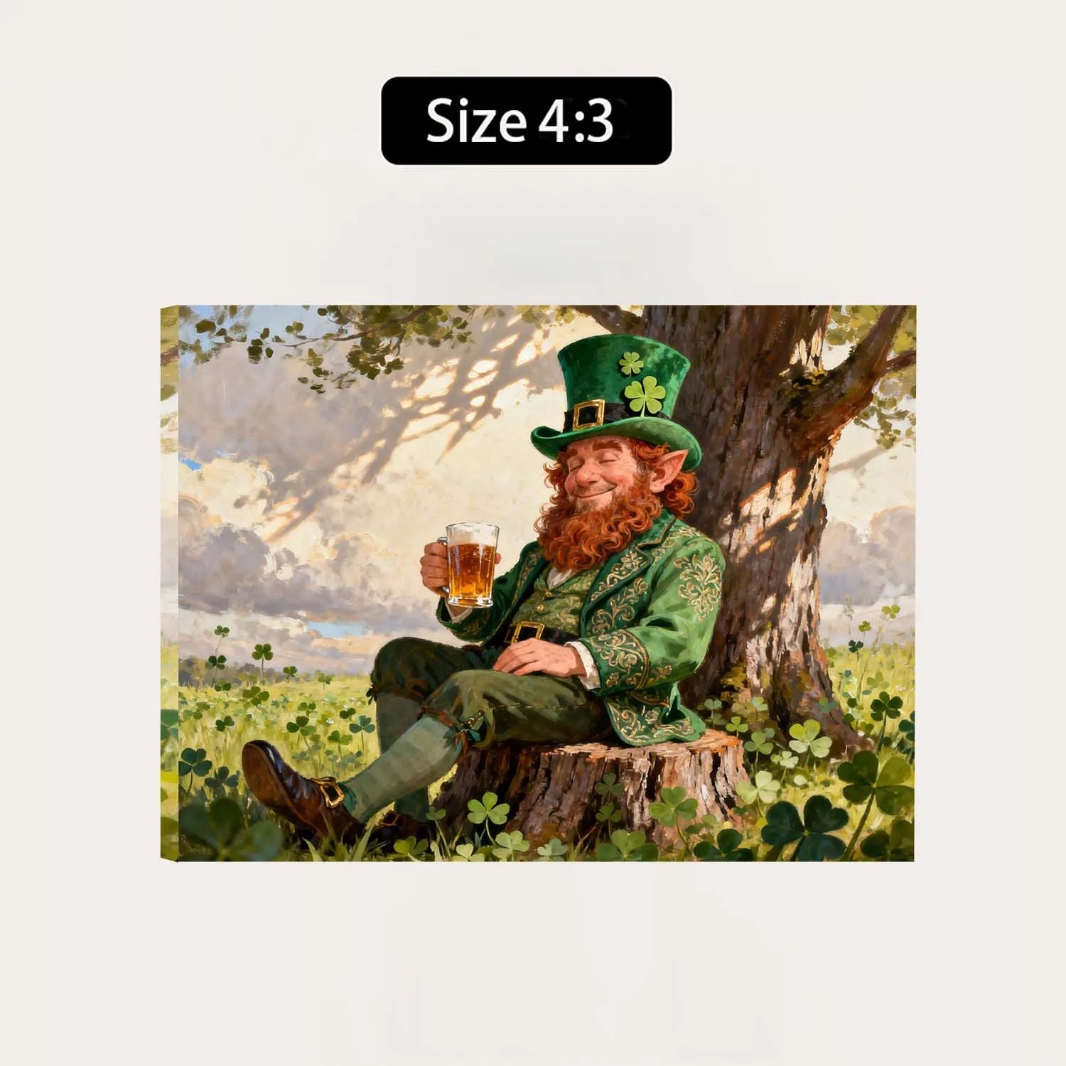 Canvas Prints St. Patrick’s Day Leprechaun Wall Art Rustic Irish Folklore Home Decor PrintToucan - PrintToucanSt. Patrick’s DayPrinttoucan-12 x 16-1.5‘’