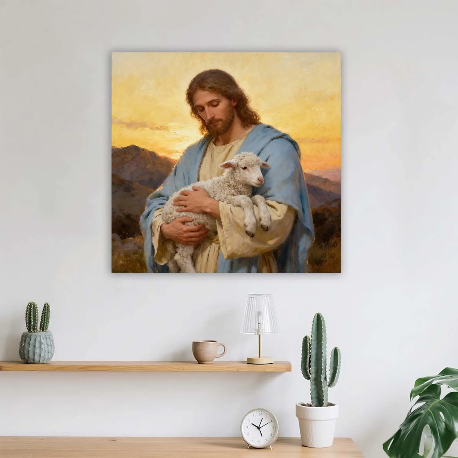 Canvas Prints Thick Canvas Christian Wall Art Jesus The Good Shepherd Christian Art PrintToucan - PrintToucanChristianPrinttoucan-12 x 16-1.5‘’