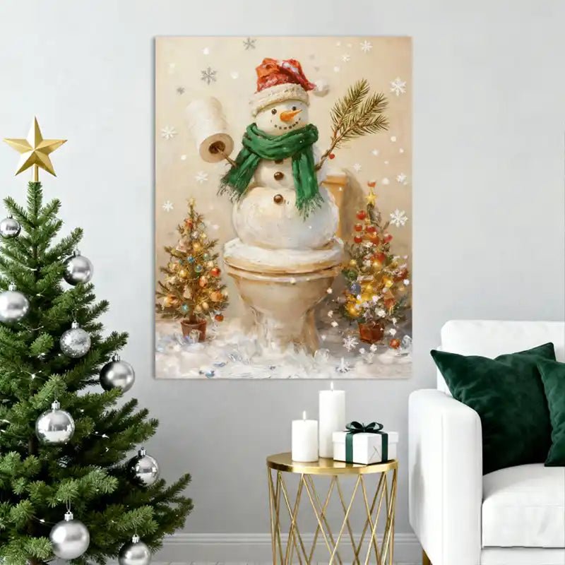 Canvas Prints Vertical Canvas Gingerbread Candy Holiday Scene Christmas Wall Art for Home | PrintToucan - PrintToucanChrismas GiftCMPOP02-12L" x 16W"-1
