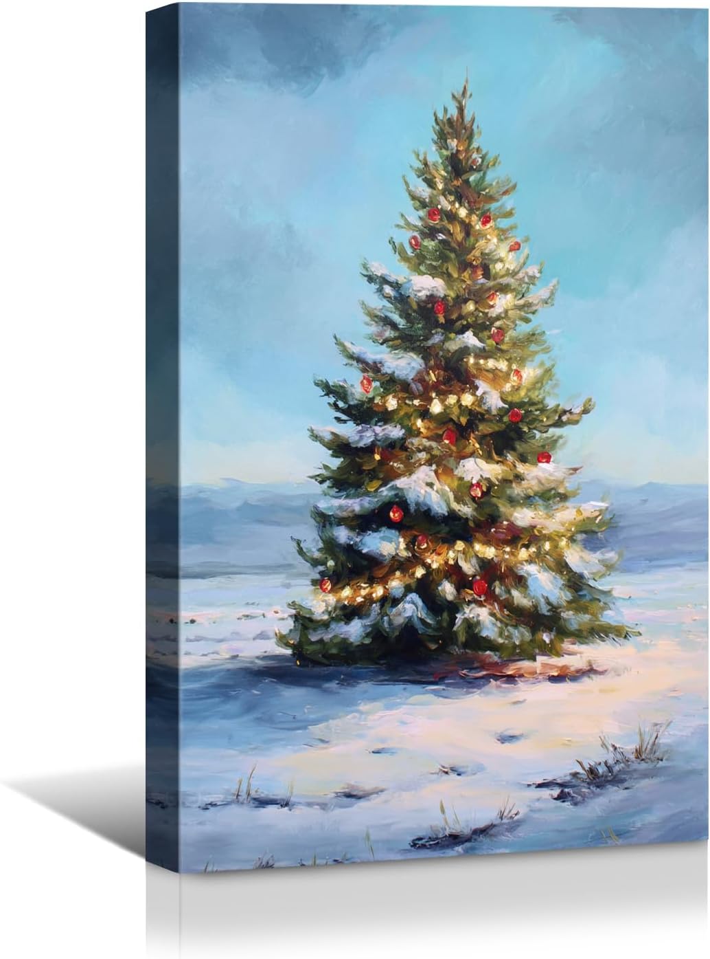 Canvas Prints Vintage Santa & Cardinal Bird Christmas Theme Home Decor Wall Art – PrintToucan - PrintToucanCMPOP06-12L" x 16W"