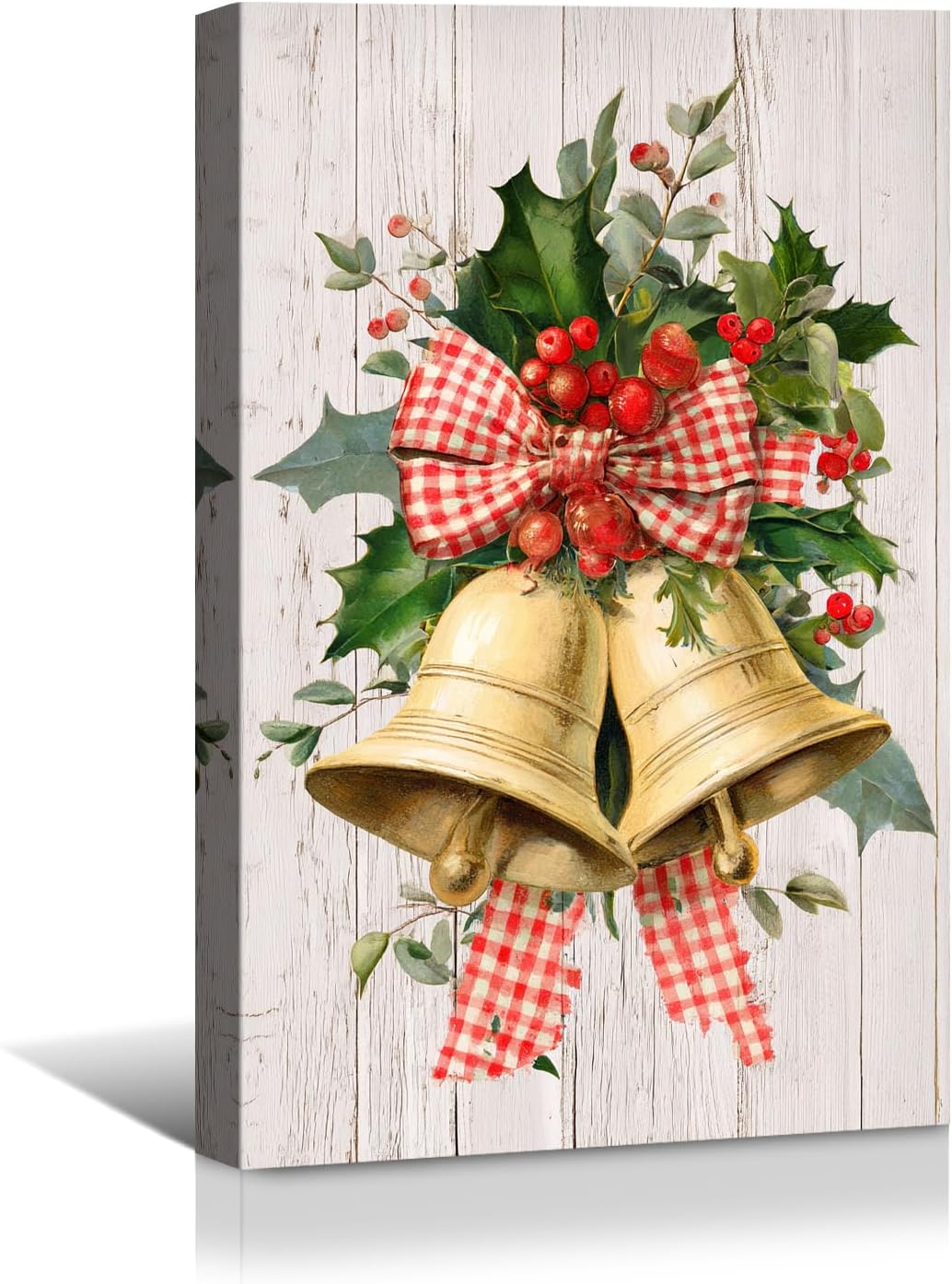 Canvas Prints Vintage Santa & Cardinal Bird Christmas Theme Home Decor Wall Art – PrintToucan - PrintToucanCMPOP07-12L" x 16W"