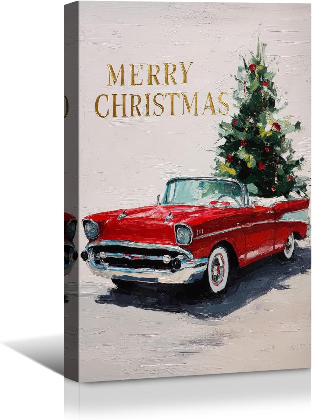 Canvas Prints Vintage Santa & Cardinal Bird Christmas Theme Home Decor Wall Art – PrintToucan - PrintToucanCMPOP11-12L" x 16W"