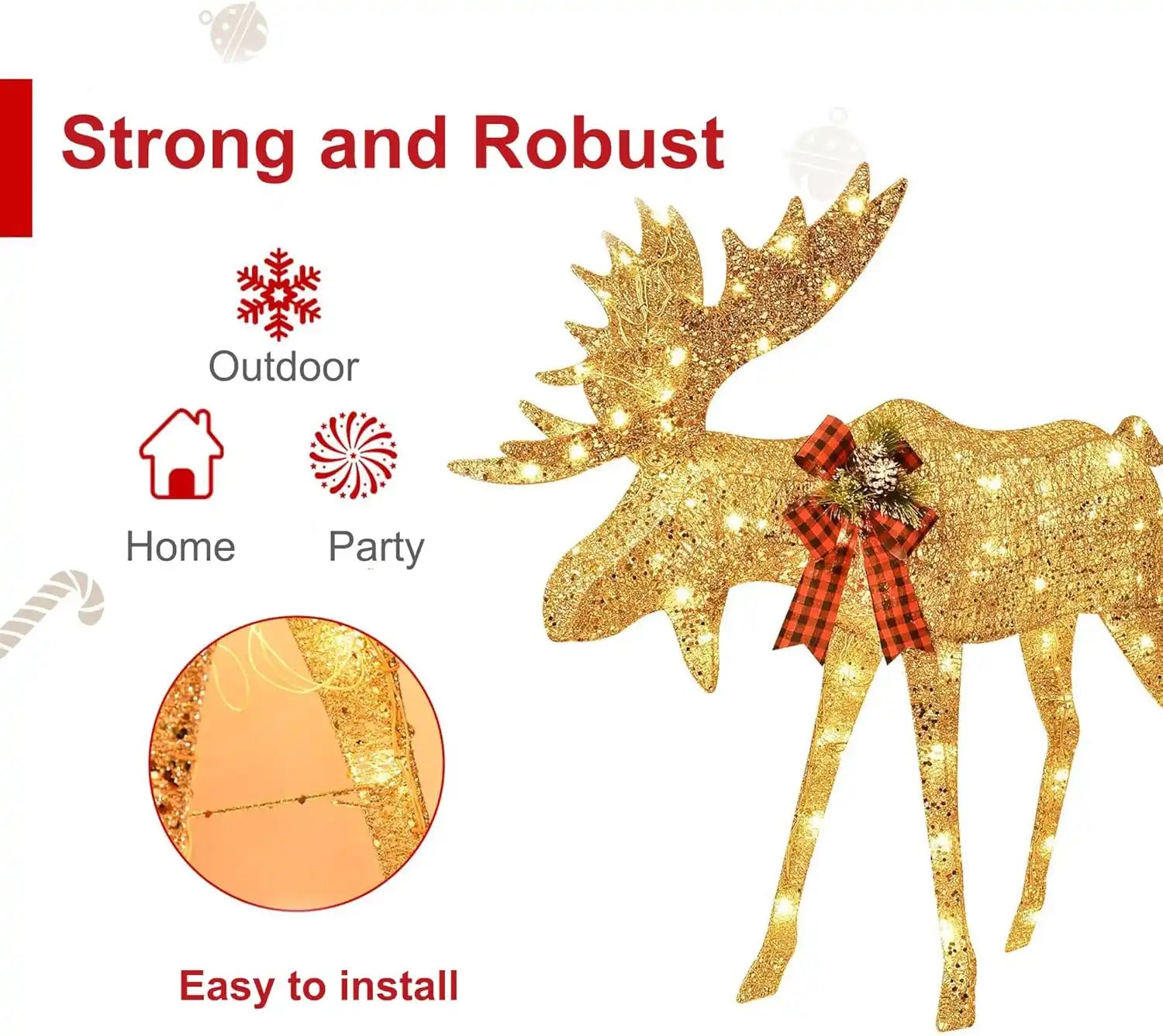 Christmas Deer Decoration 2 - Piece Lighted Reindeer Set For Holiday Yard Display Christmas Decoration | PrintToucan - PrintToucanChrismas Gift