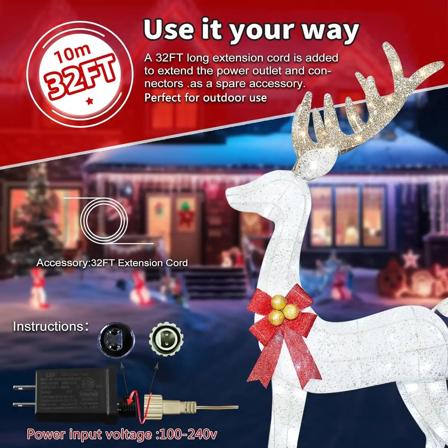 Christmas Deer Decoration Lighted Reindeer Family Set Christmas Décor For Yard & Home – Christmas Decoration | PrintToucan - PrintToucanChrismas Gift