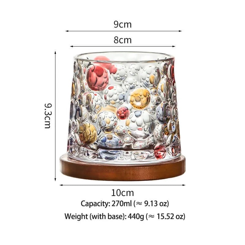 Colored Glass 270ml Glass Valentine Rotating Color Contrast Whiskey Cup USA Made PrintToucan - PrintToucanStandard