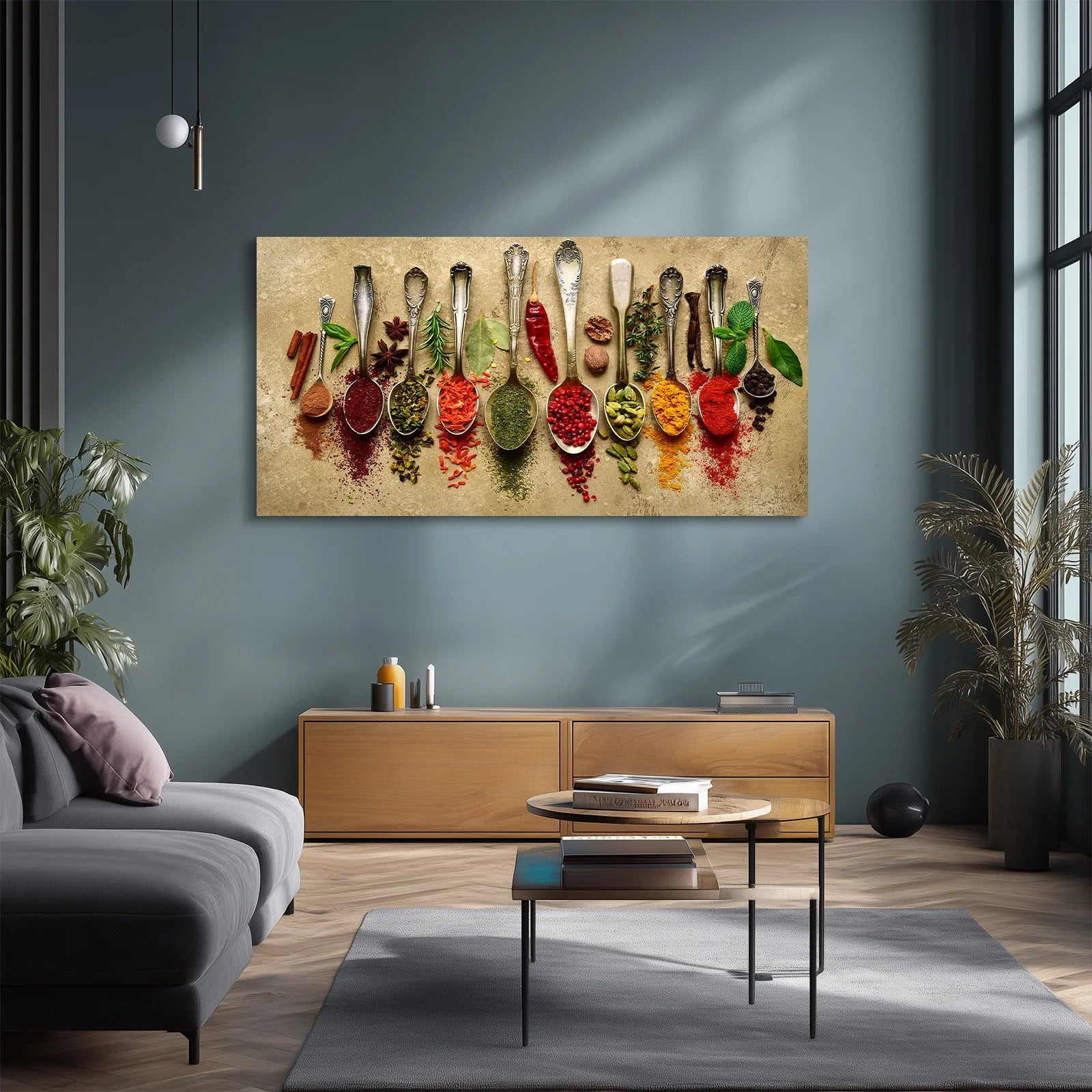 Colorful Spices & Vintage Spoons Canvas Wall Art – Kitchen & Restaurant Décor | PrintToucan - PrintToucanCanvas Wall Art
