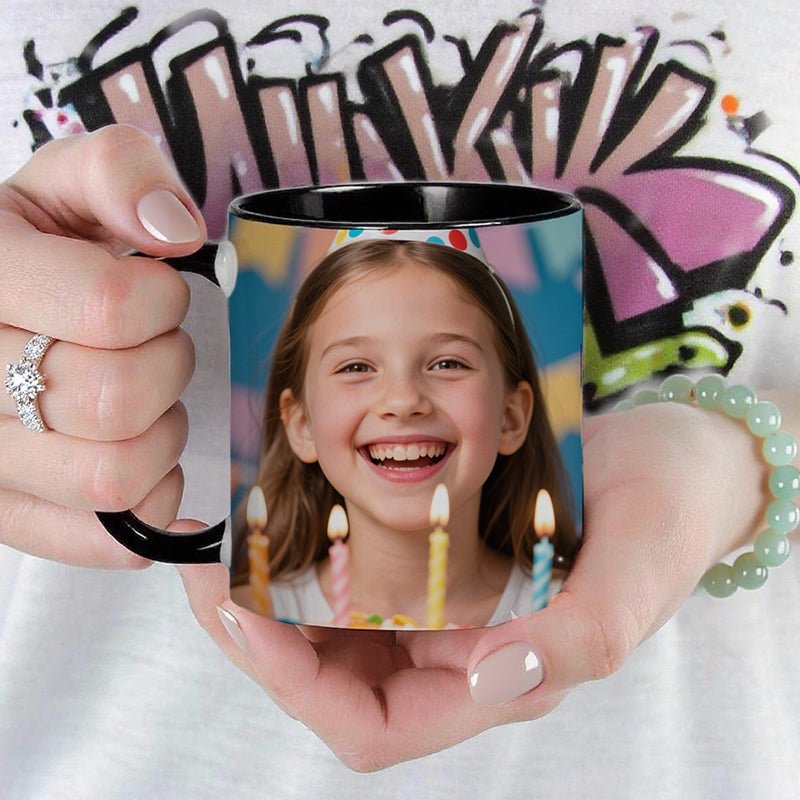 Custom Accent Coffee Mug Birthday Gift Design Upload Fast Printing