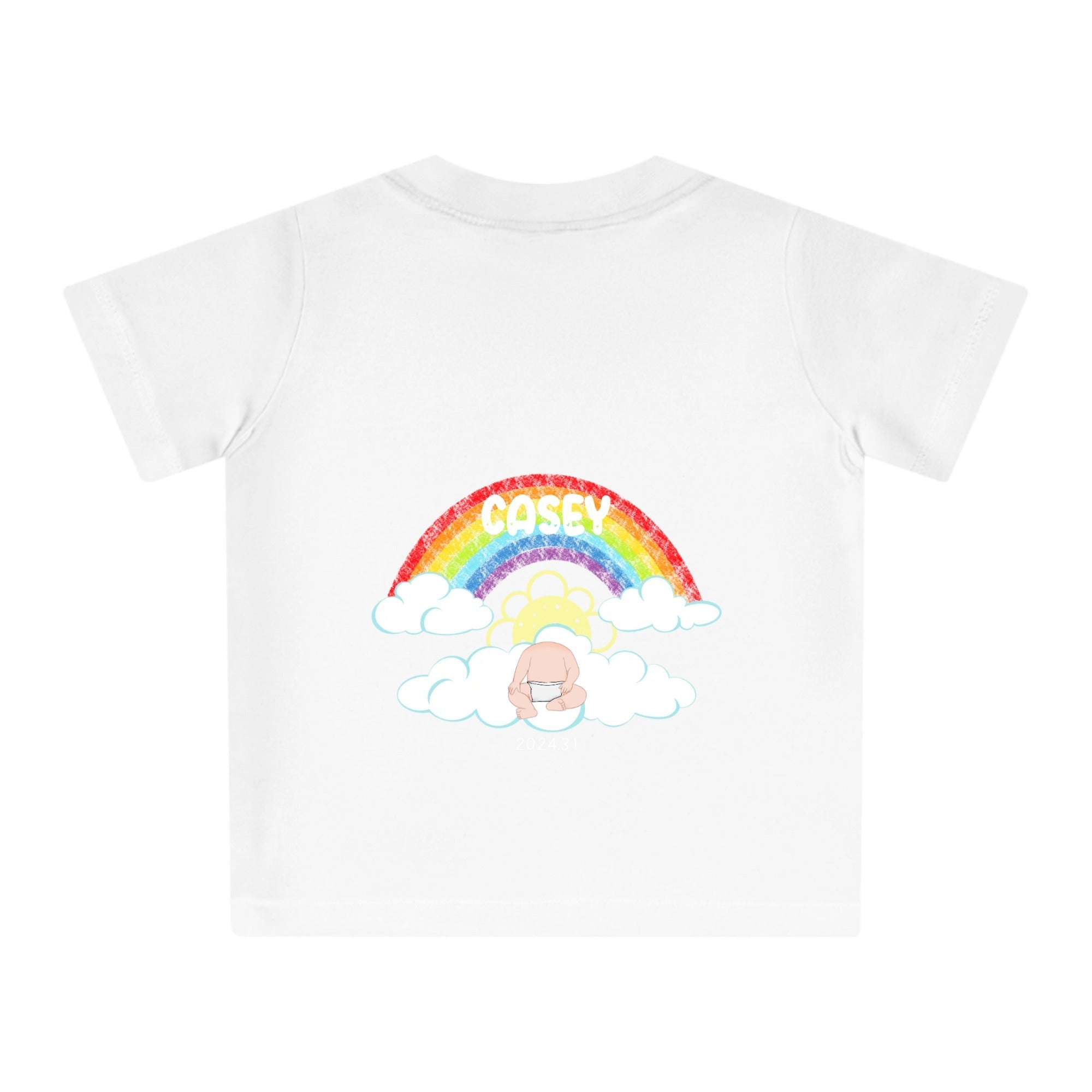 Custom Baby Organic Bodysuit Baby Face Edition - Photo & Background Design - printtoucan