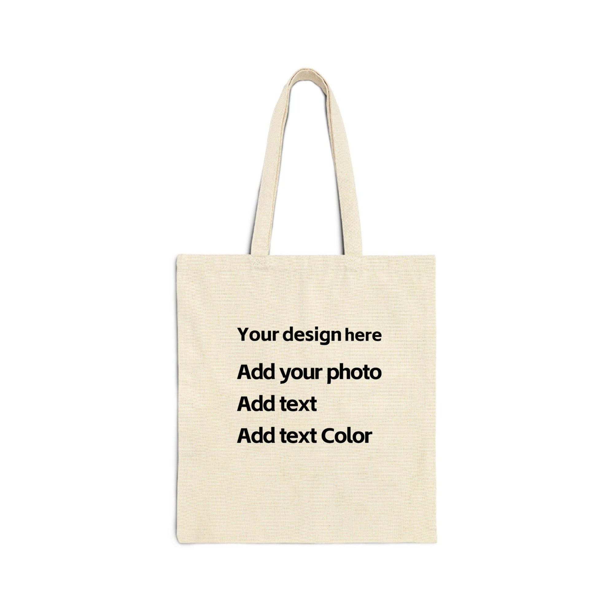 Custom Bag Canvas Tote with Uploadable Image & Custom Text PrintToucan - printtoucan
