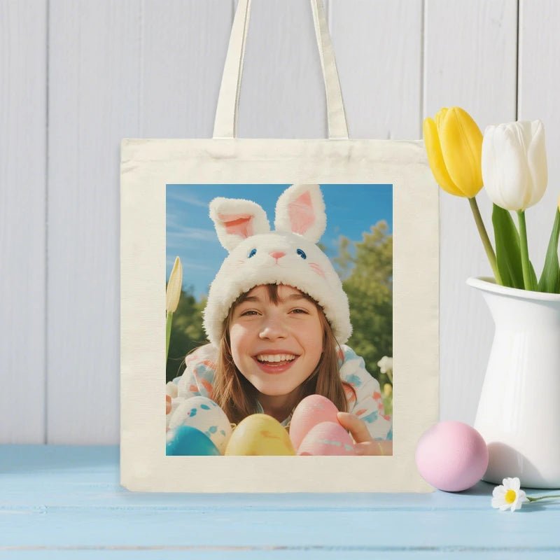 Custom Bags Canvas Bags Photo Upload Easter PrintToucan